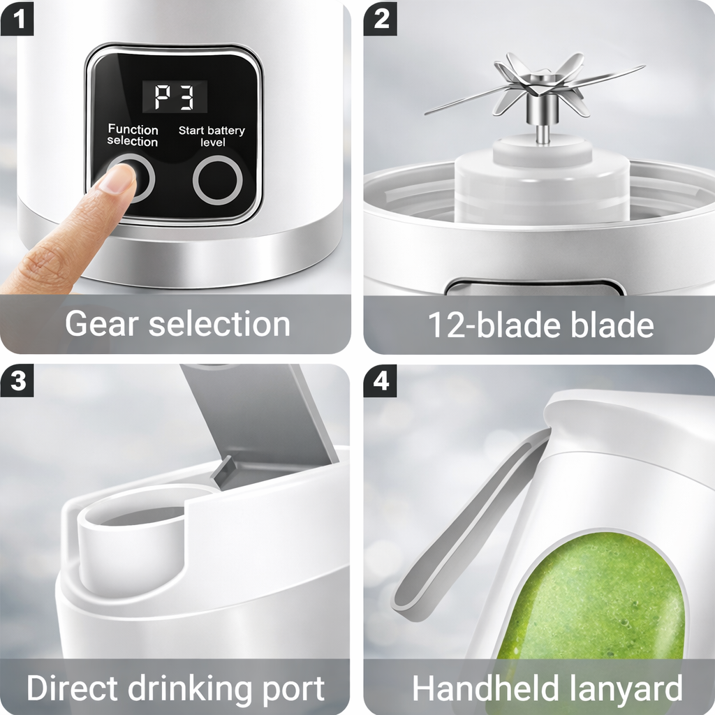 VitaBlend Pro — 12-Blade Portable Blender & Ice Crusher | USB Rechargeable